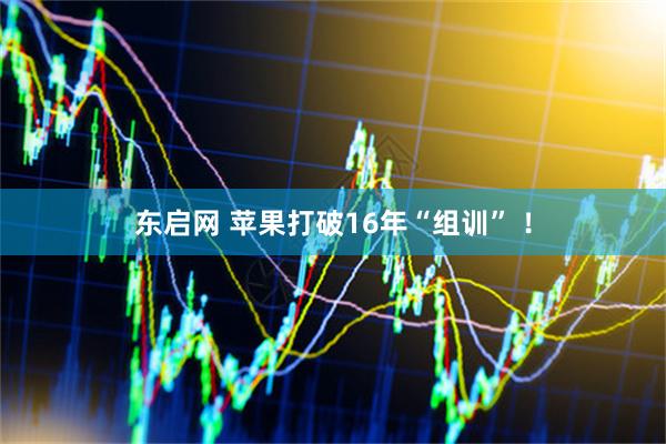东启网 苹果打破16年“组训” ！