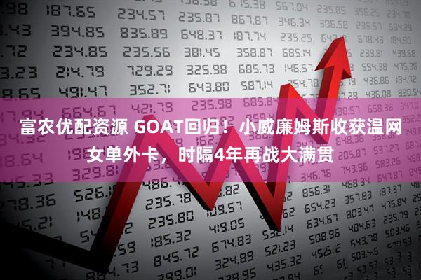 富农优配资源 GOAT回归!小威廉姆斯收获温网女单外卡,时隔4年再战大满贯